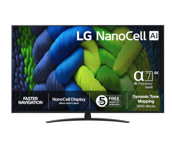 TV LG 55NANO82A6B.AEU NanoCell AI 55" (139cm, 4K UHD, webOS, Smart TV, HDR10 Pro)-1