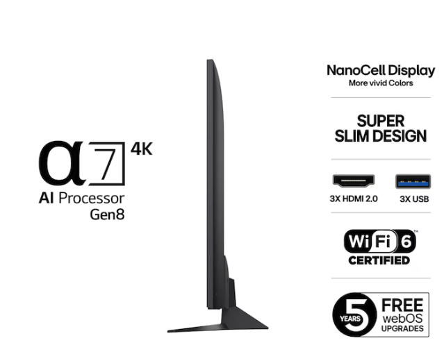 TV LG 55NANO82A6B.AEU NanoCell AI 55" (139cm, 4K UHD, webOS, Smart TV, HDR10 Pro)-2