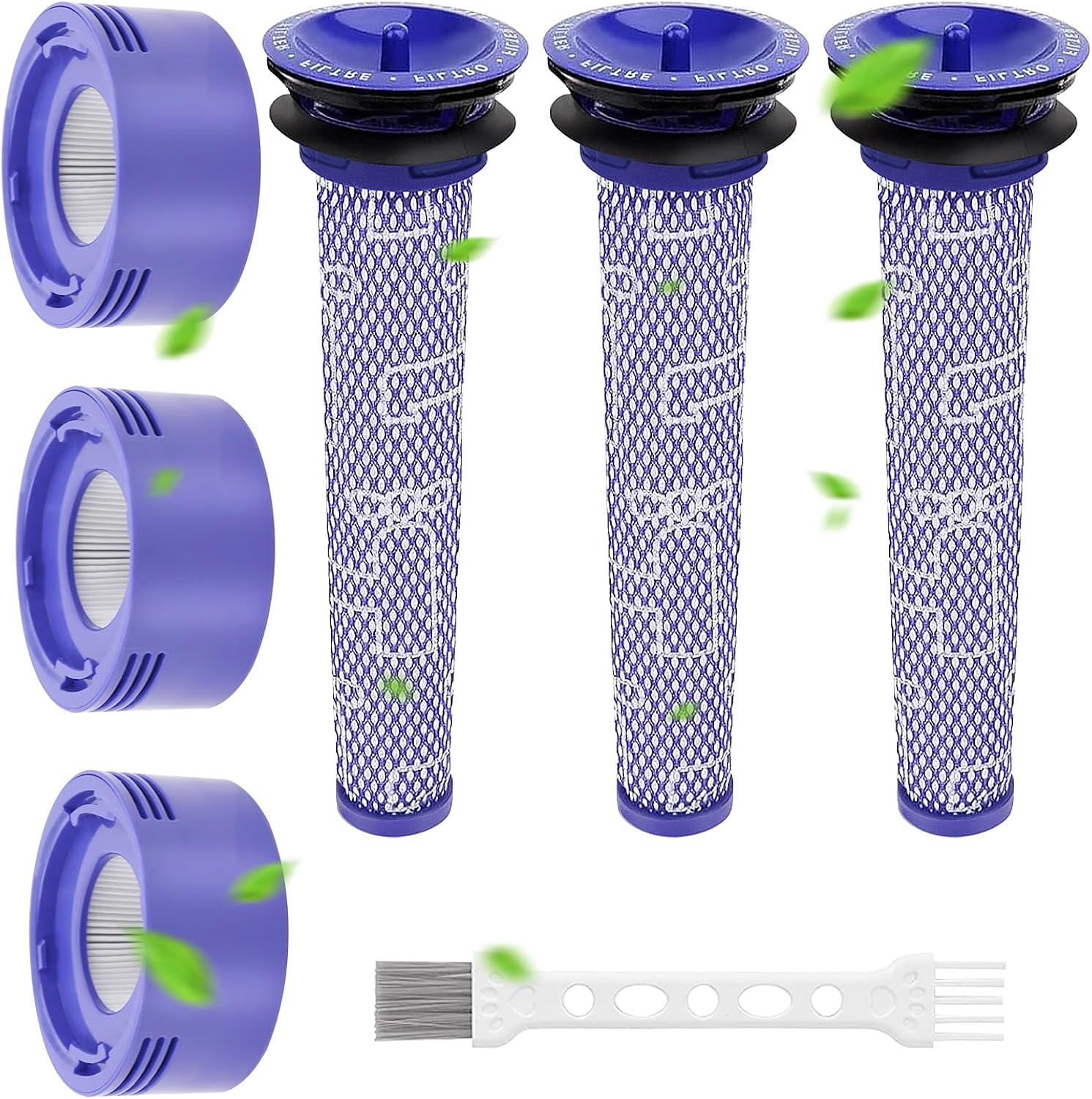 Zamjenski set filtera za Dyson V7 i V8 Animal, Absolute, Motorhead – Set 3 HEPA + 3 Predfiltera (967478-01)