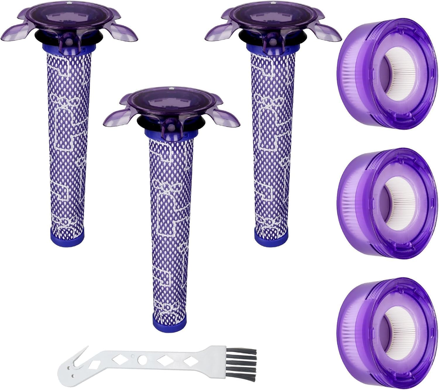 Zamjenski set filtera za Dyson V7 i V8 set 3 HEPA Nachmotor filtera + 3 Predmotor filtera (967478-05)