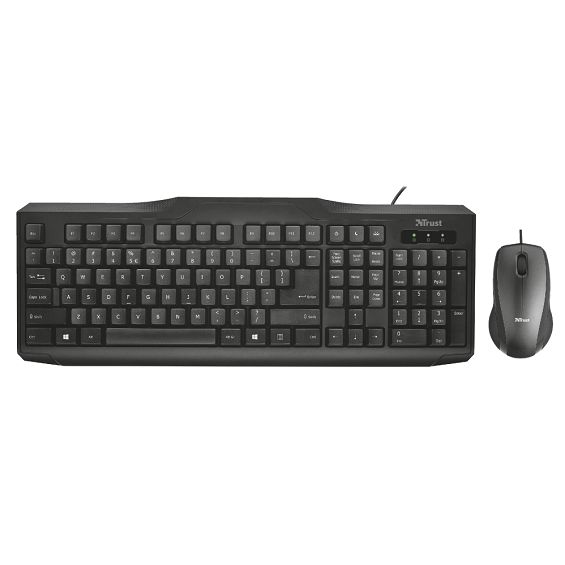 Set TRUST ClassicLine 23691, Tipkovnica i Miš, HR/SL, Black-1