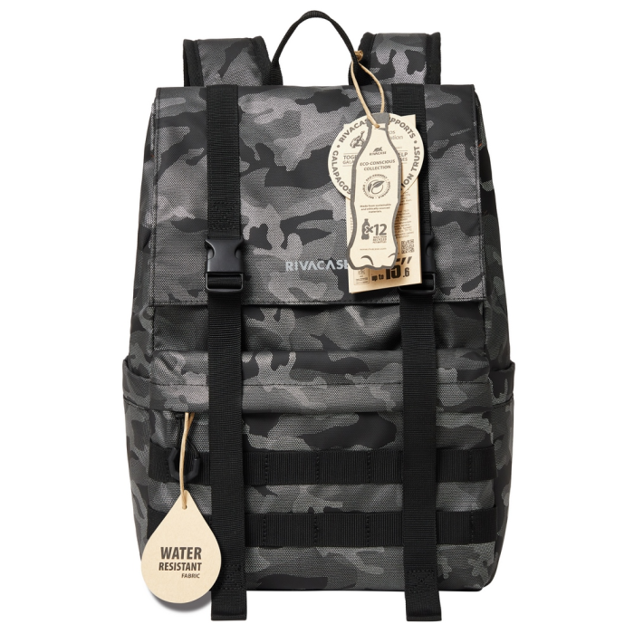 RivaCase 15L Laptop Backpack 7621, Gray-1