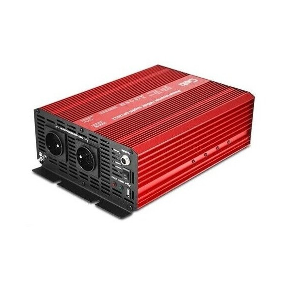 Adapter GETI GPI 2012, 12V na 230V, 2000W, USB