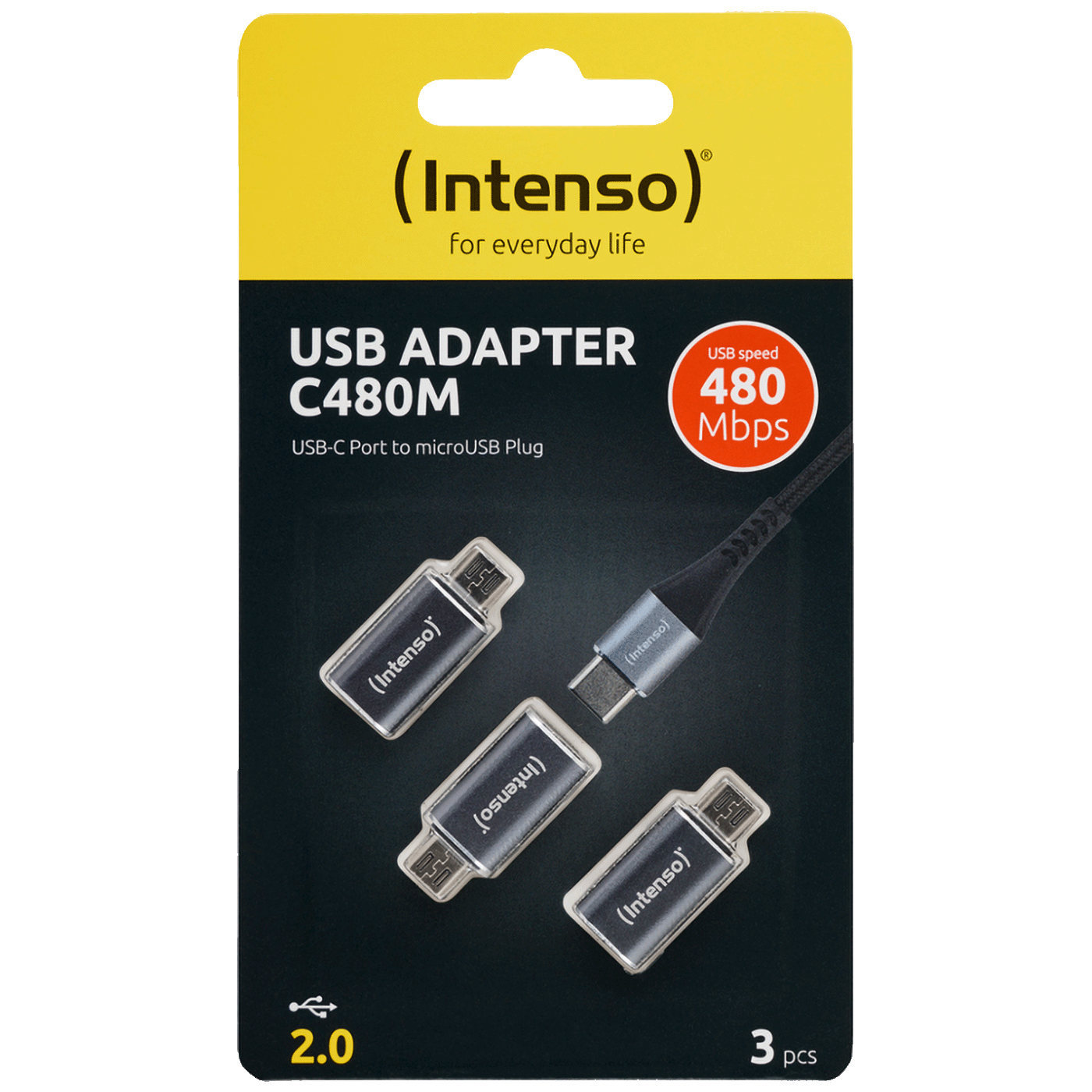 (Intenso) Adapter USB C na micro USB, 3 kom. pakiranje - C480M 3 pcs-0