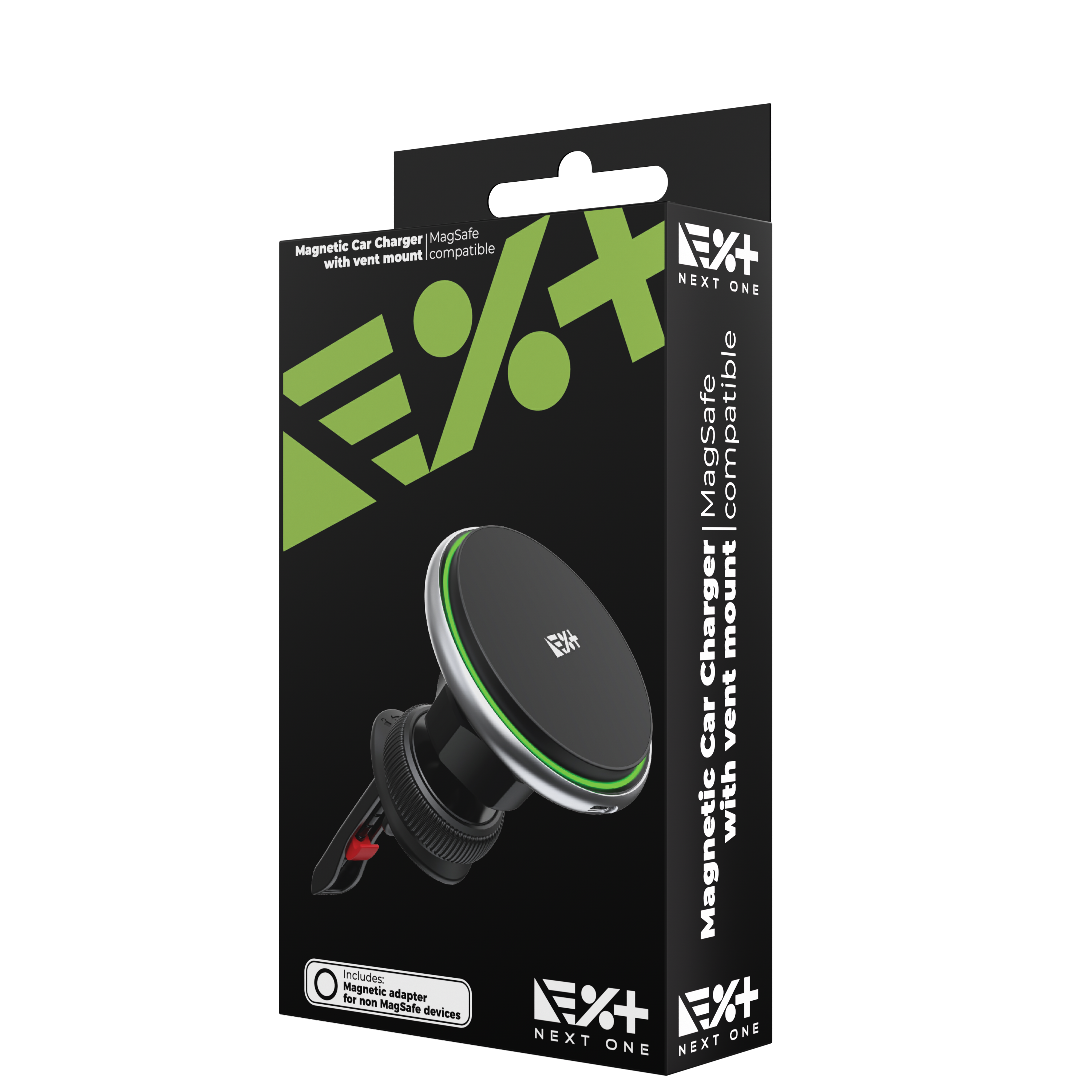 Next One Magnetic Car Charger | MagSafe compatible - Black-5