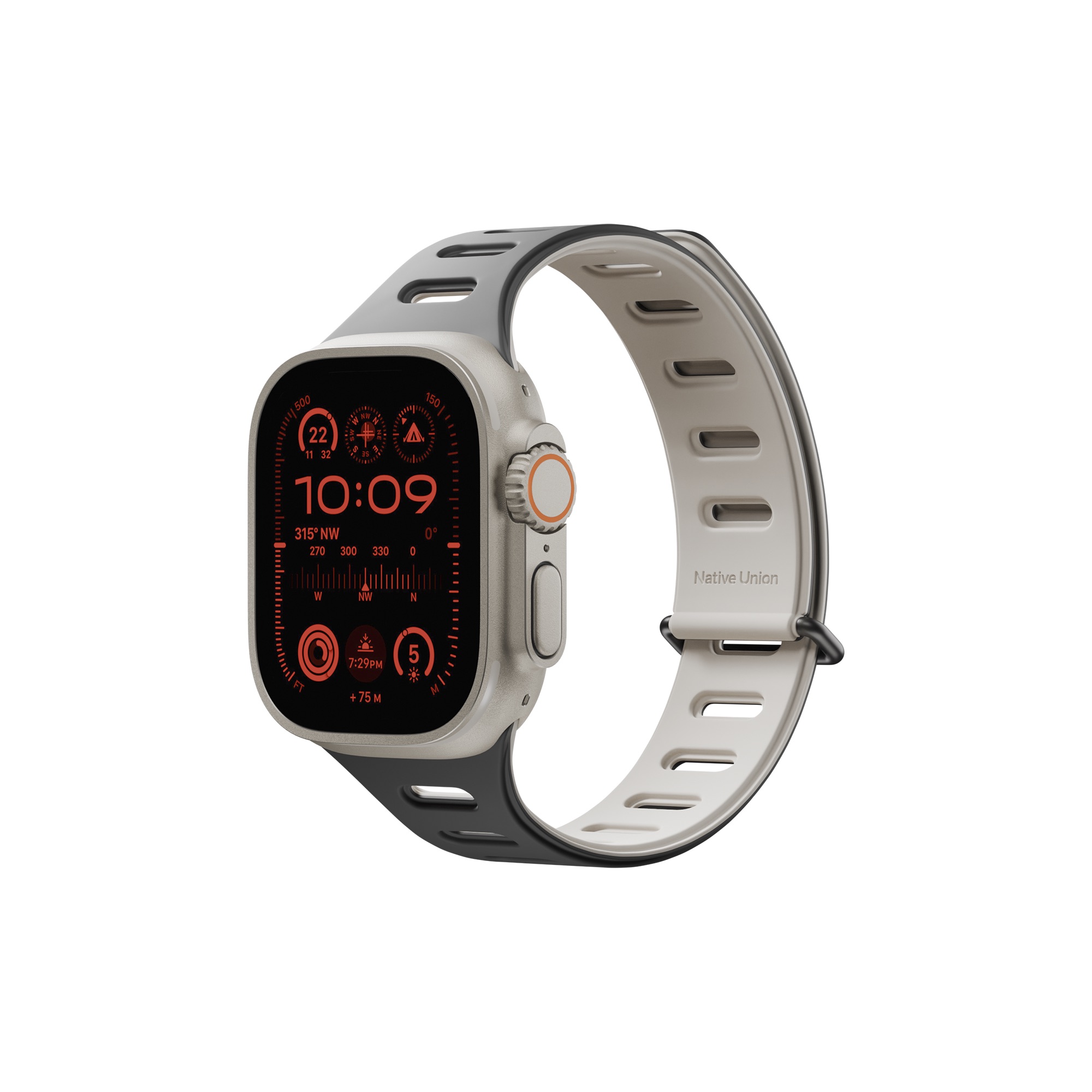 Native Union Active Watch Band For Apple Watch Ultra 42/44/45/49mm - Black/ Sandstone
