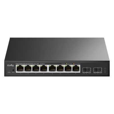 Cudy Switch GS108ES2 - 8 Ports - 8x GE (10/100/1000) - 2x SFP-1
