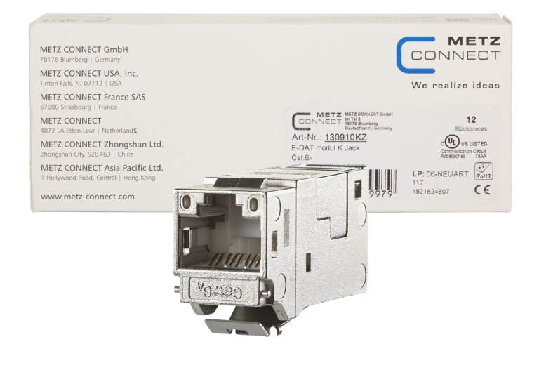 METZ CONNECT 130910KZ wire connector RJ45 Silver