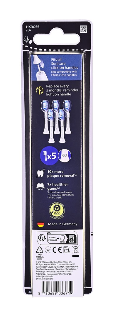 Philips Premium Gum Care HX9055/87 5-pack brush heads-3