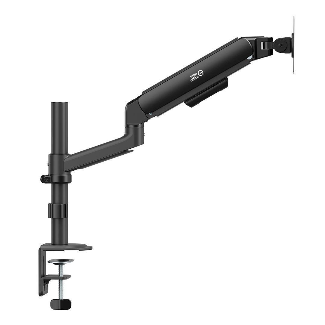 Ergo Office Monitor Mount/Hanger, Gas Spring, 17"-32", 1-10 kg, Matte Black, Max. VESA 100x100, ER-691 B-2