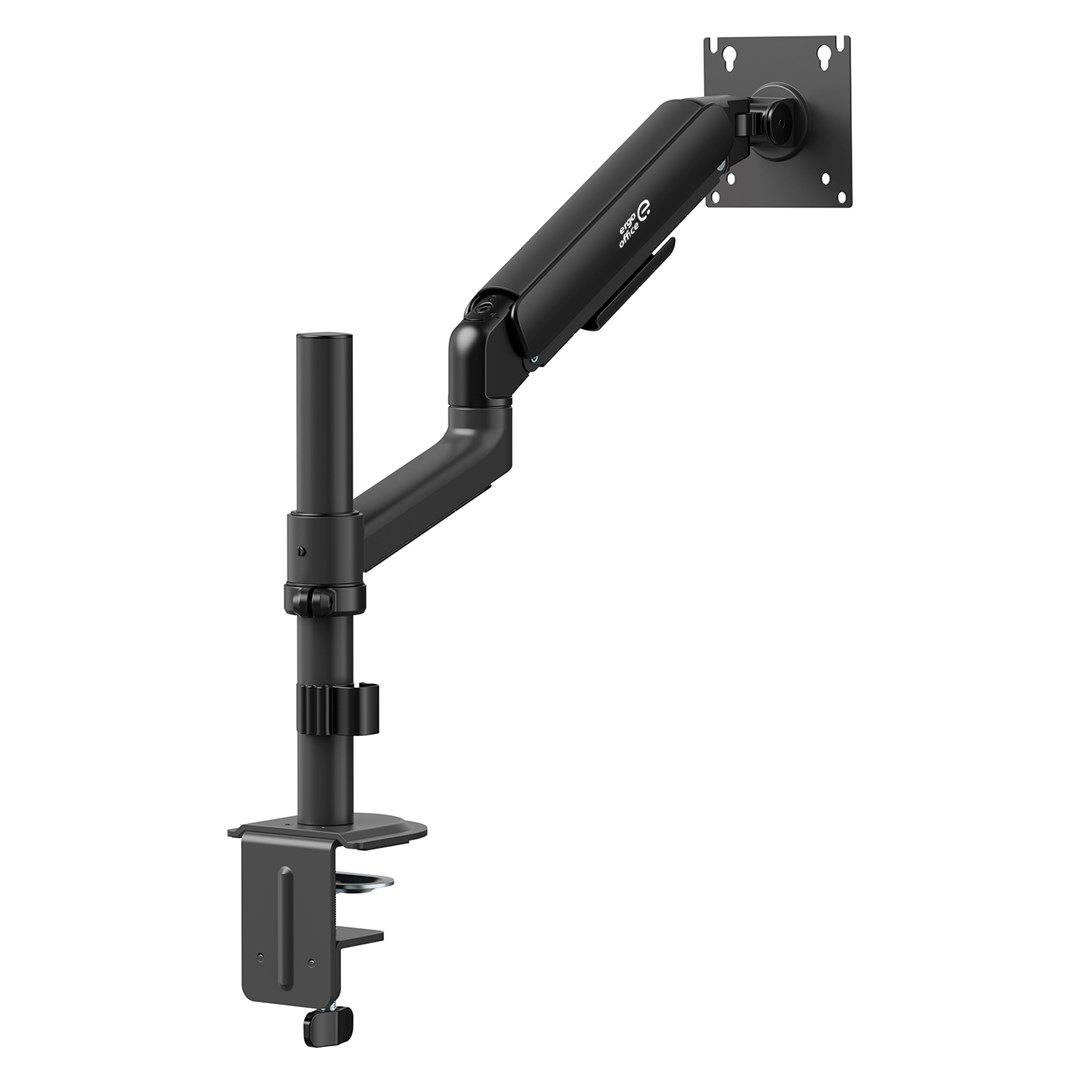 Ergo Office Monitor Mount/Hanger, Gas Spring, 17"-32", 1-10 kg, Matte Black, Max. VESA 100x100, ER-691 B-7