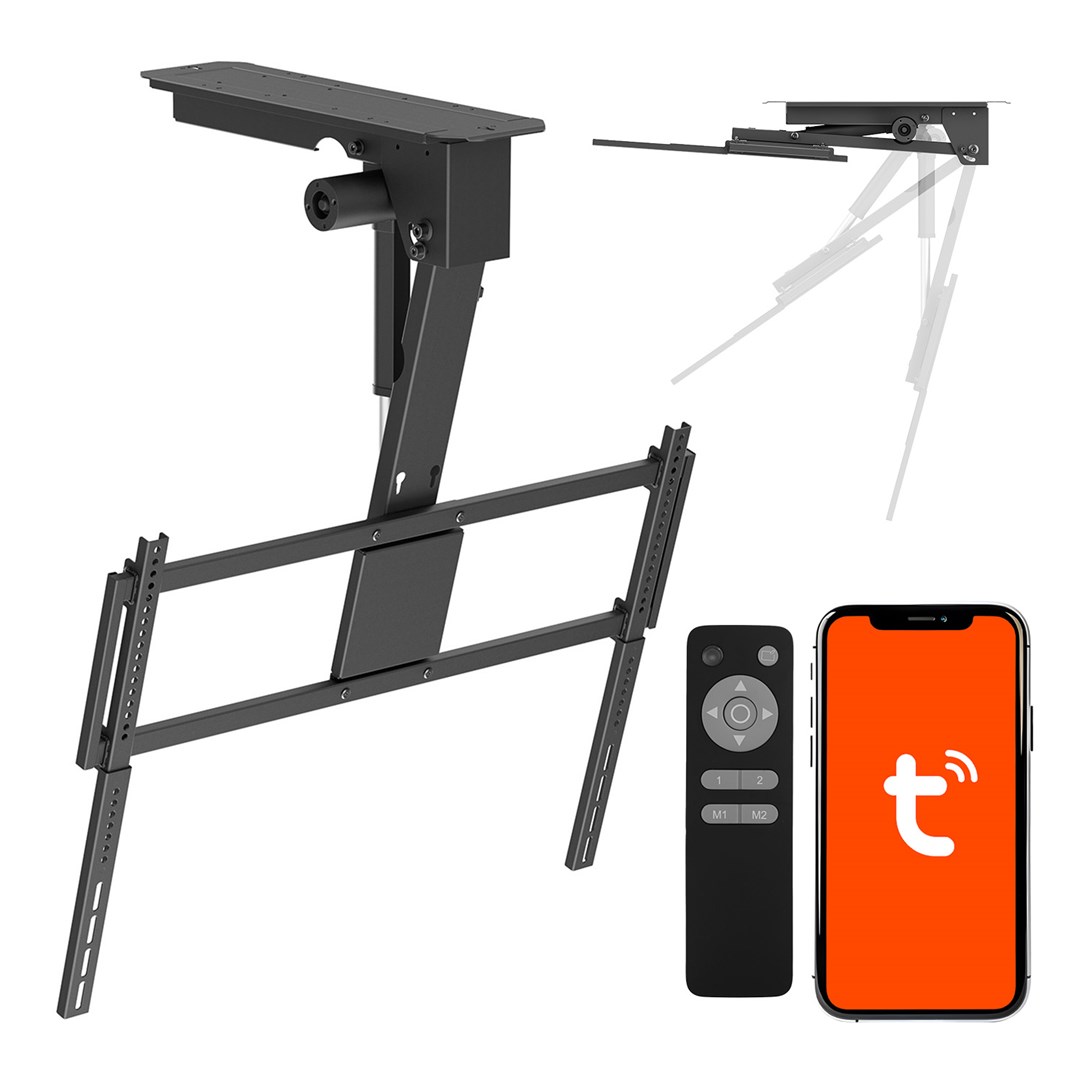 Maclean Electric TV Mount, Ceiling-Mounted, Tuya Compatible, Max. VESA 800x400, for 43-86" TVs, Max. 55 kg, MC-176 T-0