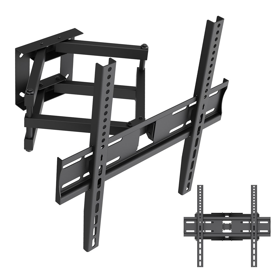 Maclean TV Mount / Bracket, max VESA 400x400, 32-70", up to 40 kg, black, tilt adjustment +12°–-12° and swivel adjustment +60°–-60°, MC-192