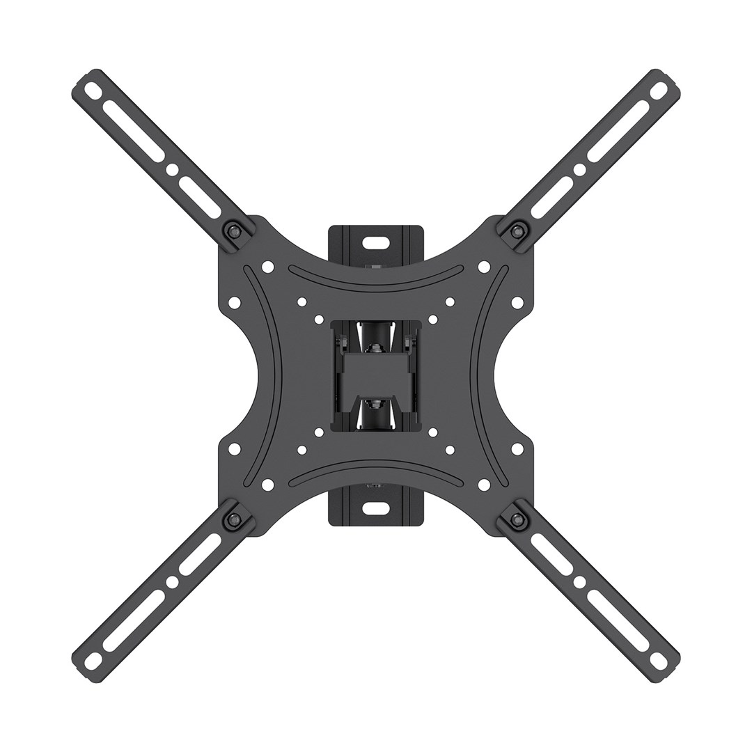 Maclean TV Mount / Bracket, max VESA 400x400, 32-55", up to 25 kg, black, tilt adjustment 0°–-15° and swivel adjustment +90°–-90°, MC-190-9