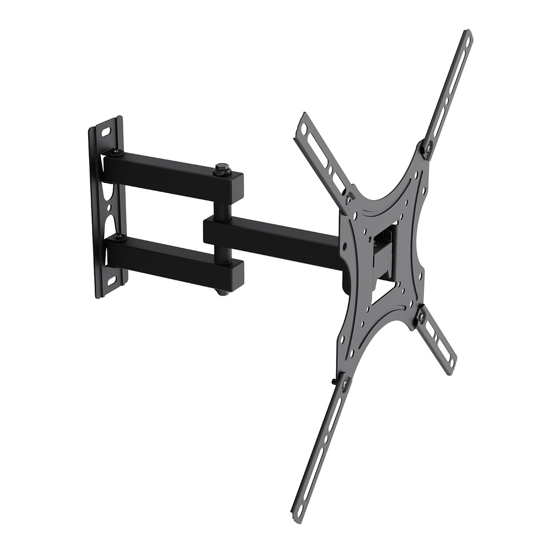 Maclean TV Mount / Bracket, max VESA 400x400, 32-55", up to 25 kg, black, tilt adjustment 0°–-15° and swivel adjustment +90°–-90°, MC-190-8
