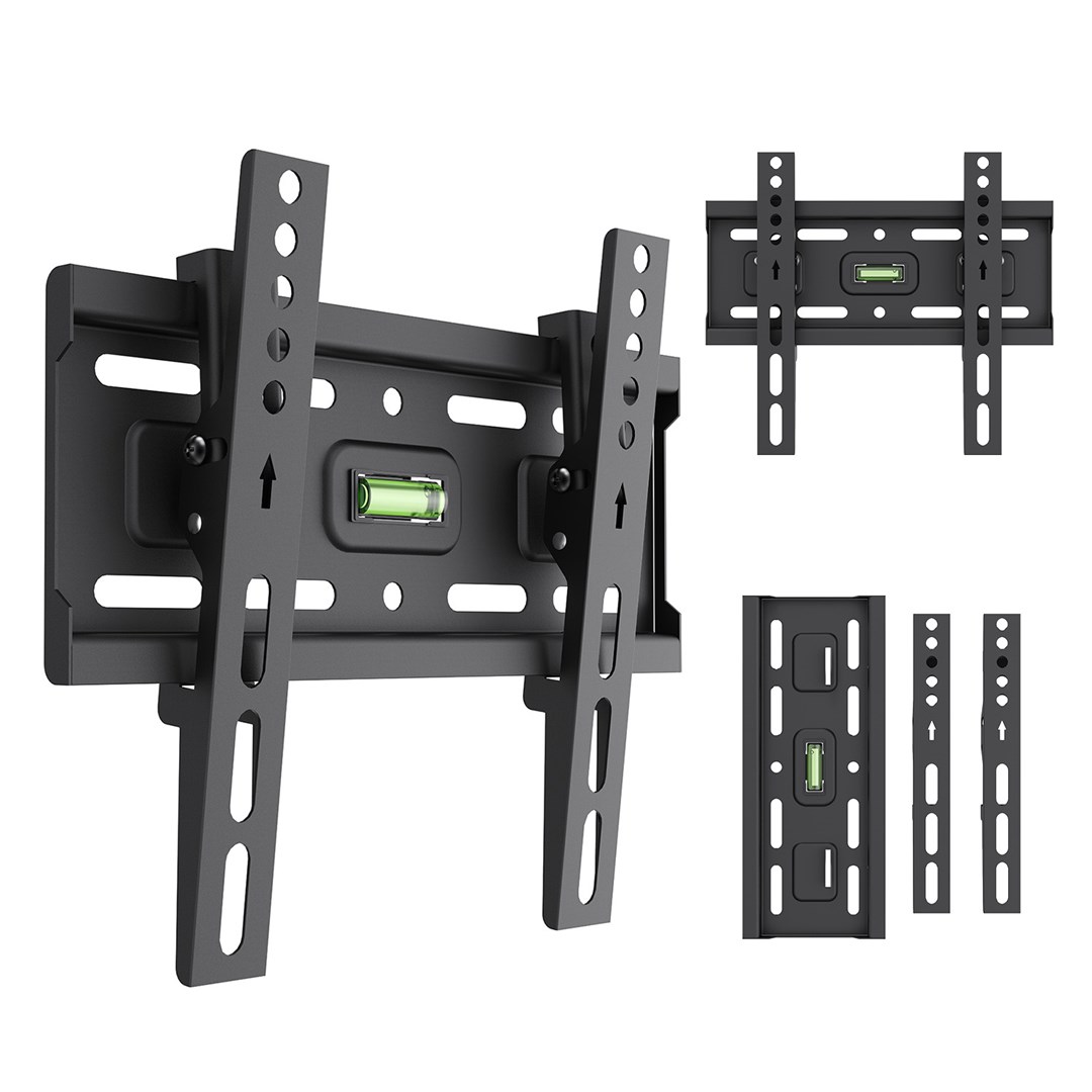 Maclean TV Mount / Bracket, max VESA 200x200, 13-43", up to 45 kg, black, tilt adjustment +2°–-10°, MC-189