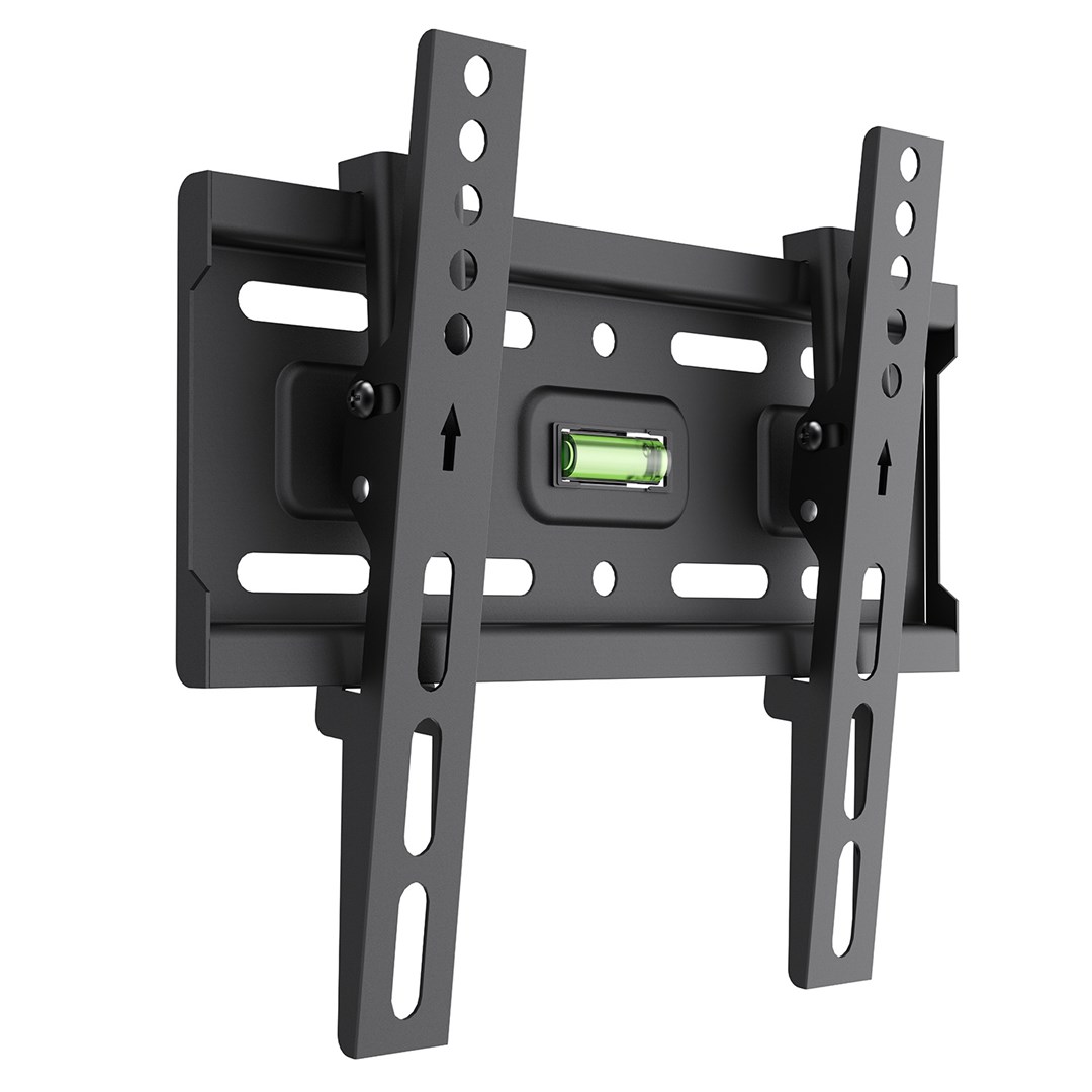 Maclean TV Mount / Bracket, max VESA 200x200, 13-43", up to 45 kg, black, tilt adjustment +2°–-10°, MC-189-3