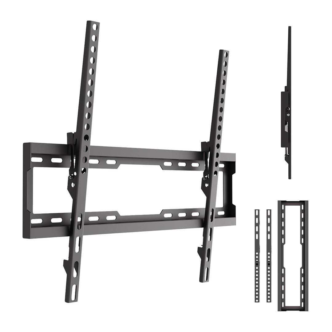Maclean TV Mount / Bracket, max VESA 600x400, 37-86", up to 45 kg, black, tilt adjustment 0°–8°, MC-188-8