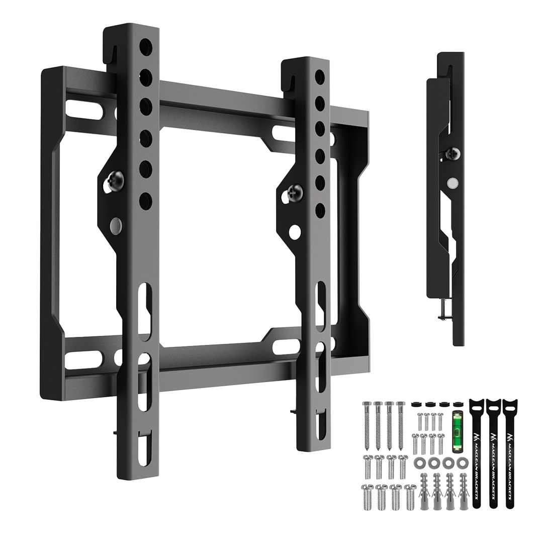 Maclean TV Mount / Bracket, max VESA 200x200, 13-43", up to 45 kg, black, tilt adjustment 0°–8°, MC-186-7