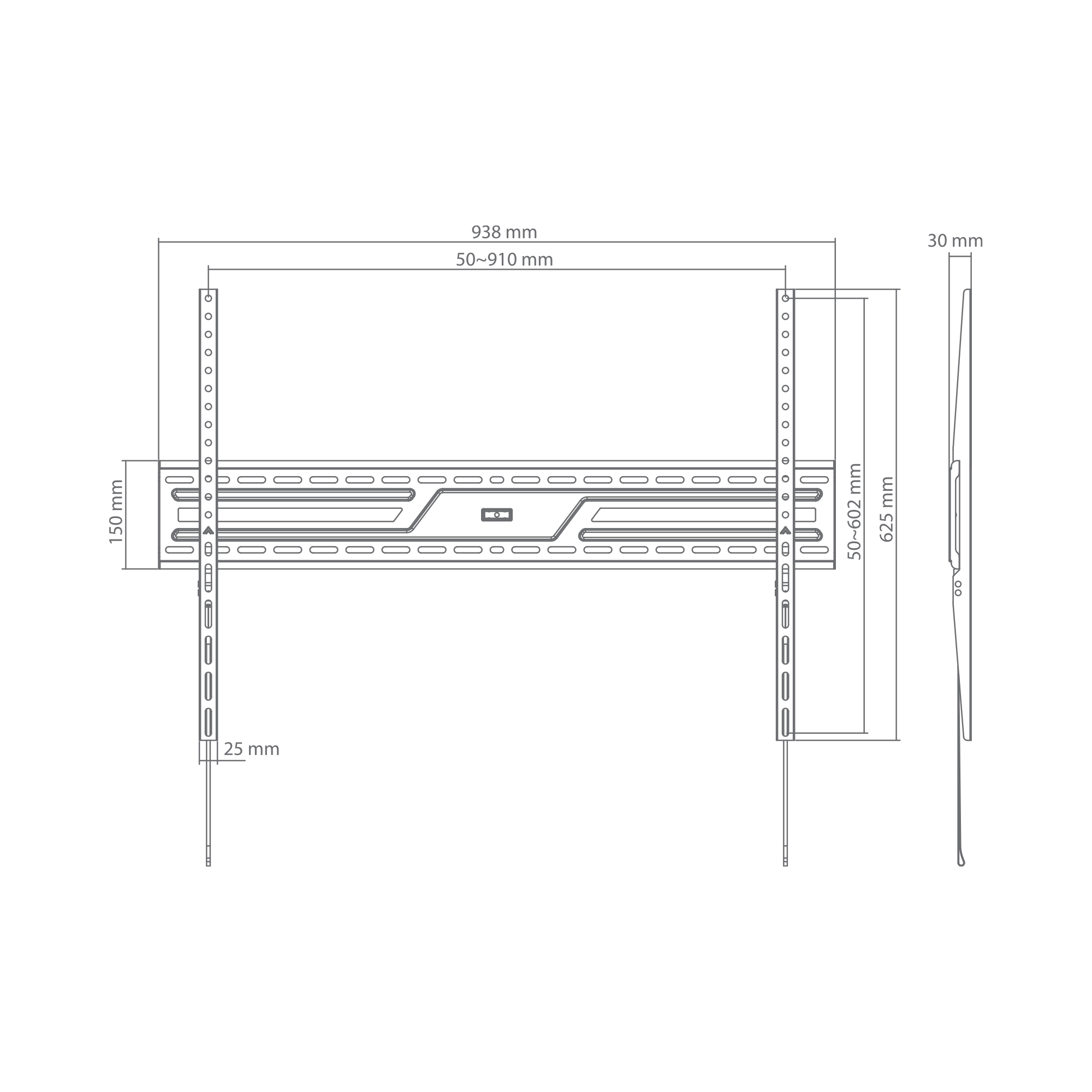 Zidni nosač SBOX Budget BL-3869F (50-100"/75kg/900x600)-22
