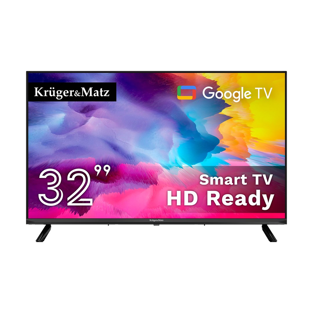 Telewizor Kruger&Matz 32" HD Google TV 5.0,  DVB-T2/S2/T/C   H.265 HEVC