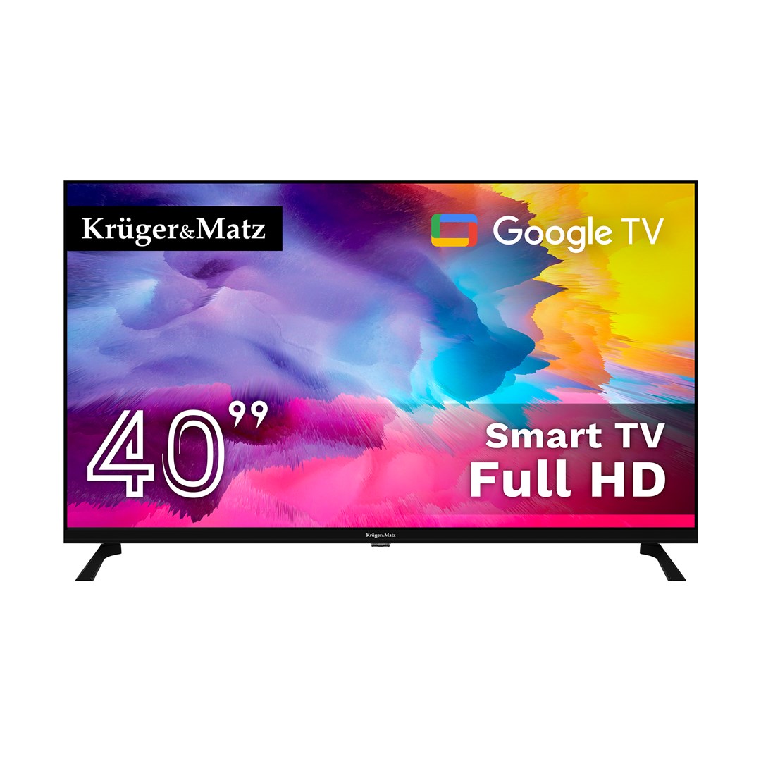 Telewizor Kruger&Matz 40" FHD Google TV 5.0,  DVB-T2/S2/T/C   H.265 HEVC