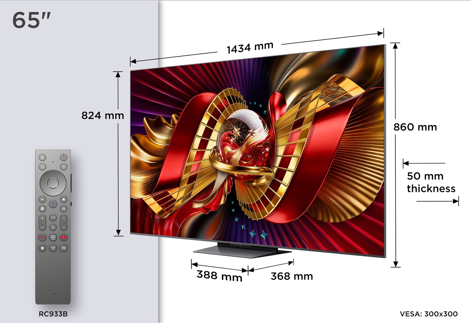 TCL C8L 65C8L TV 165.1 cm (65") 4K Ultra HD Smart TV Wi-Fi Black 6000 cd/m²-4