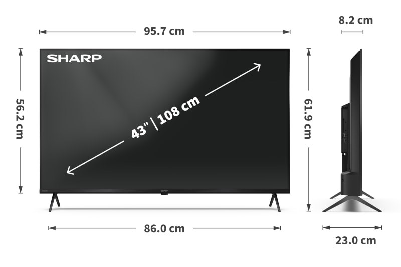 Sharp 43HL4265E TV 109.2 cm (43") 4K Ultra HD Smart TV Wi-Fi Black-7
