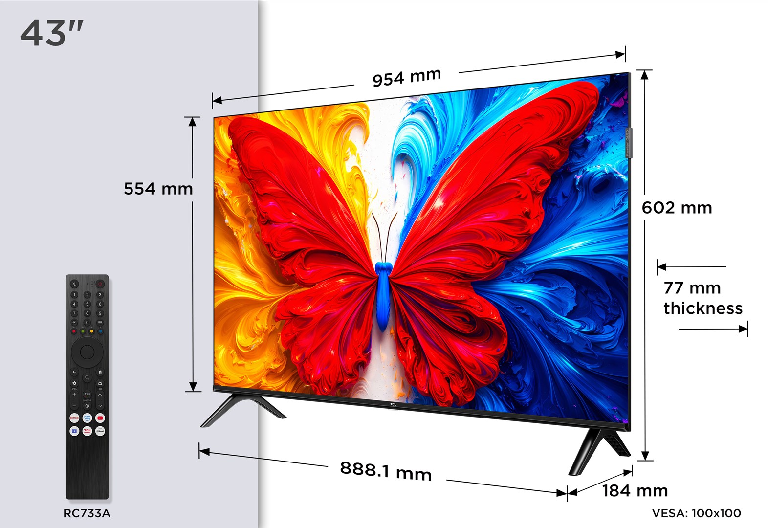 TCL S5L 43S5L TV 109.2 cm (43") Full HD Smart TV Wi-Fi Black 300 cd/m²-8