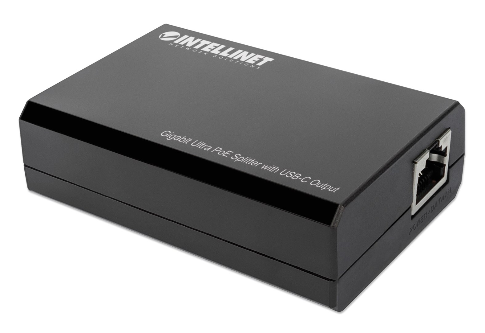 Intellinet PoE Splitter with USB-C Output, PoE++ / 4PPoE, Gigabit Ultra, IEEE 802.3bt, RJ45 In and Out Ports, Up to 45 W USB-C Output Port-0