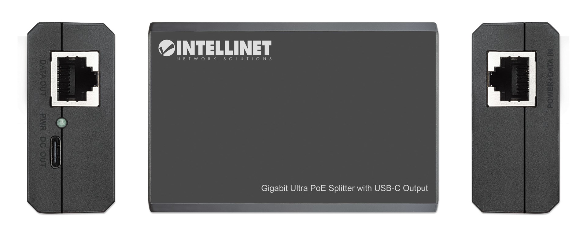 Intellinet PoE Splitter with USB-C Output, PoE++ / 4PPoE, Gigabit Ultra, IEEE 802.3bt, RJ45 In and Out Ports, Up to 45 W USB-C Output Port-4