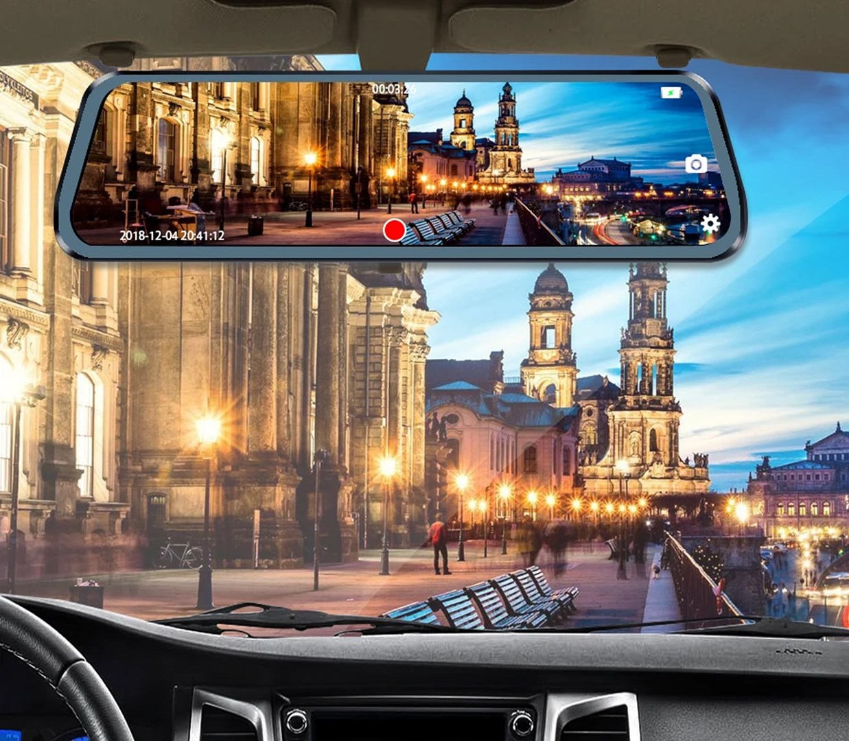 BLACKBOX DVR F610 BLOW video recorder, 10" screen mirror + reversing camera-6