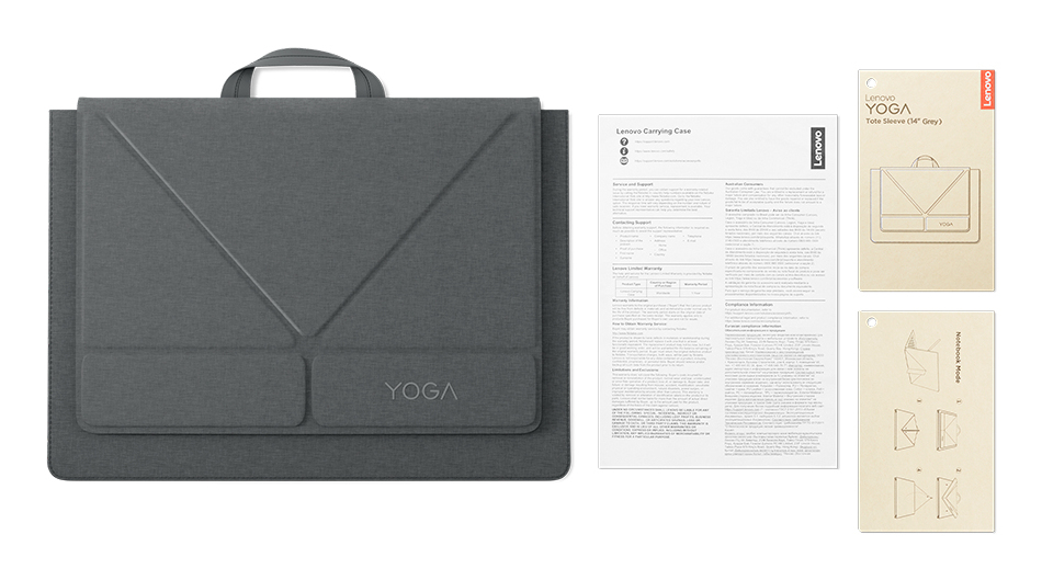 Futrola za laptop LENOVO Yoga Tote Sleeve 14" (rasklapa se u stalak, siva boja)-7
