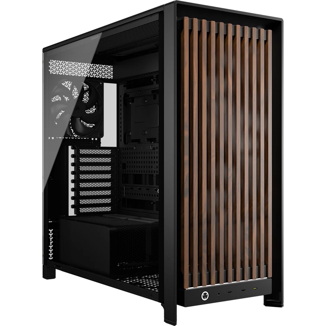 Corsair FRAME 5000D WOOD RS Midi Tower Black, Walnut-0