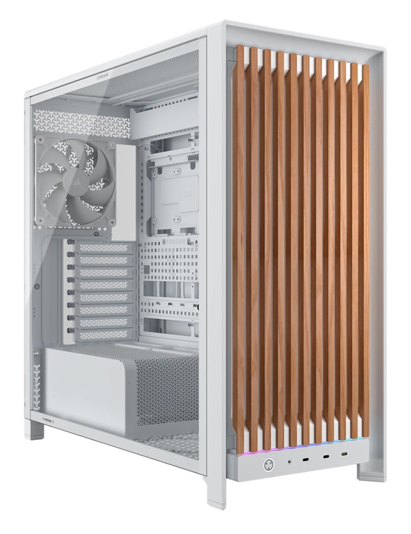Corsair FRAME 5000D WOOD RS Midi Tower Walnut, White-0