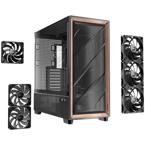 Antec FLUX PRO Full Tower Black, Wood