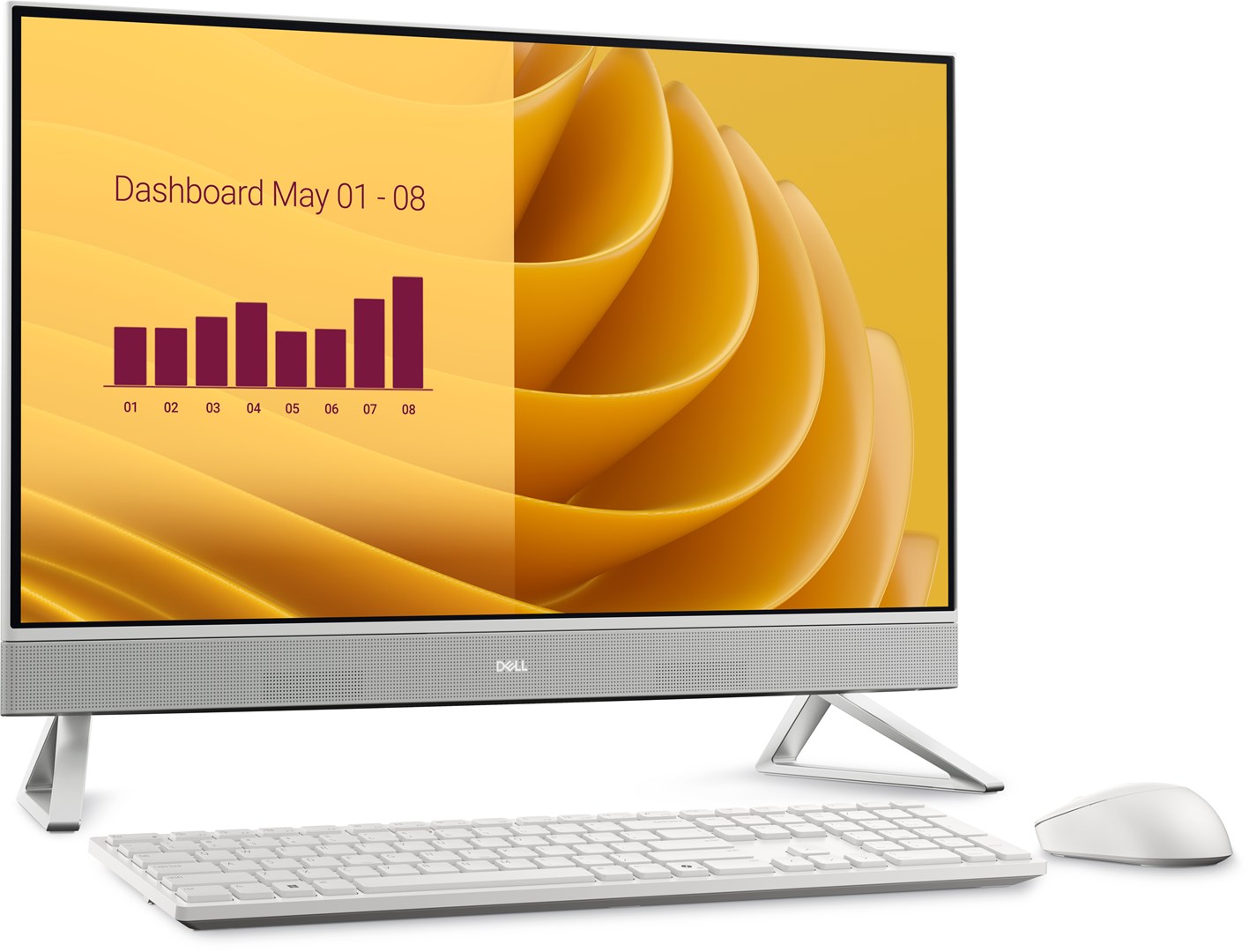 DELL EC27250 Intel Core 7 150U 68.6 cm (27") 1920 x 1080 pixels Touchscreen All-in-One PC 16 GB DDR5-SDRAM 1 TB SSD Windows 11 Pro Wi-Fi 6E (802.11ax) Pearl, White-1