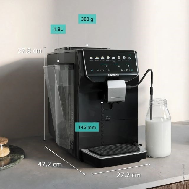 Siemens EQ500 iAroma TP553E07 15 bar espresso machine | Piano black-7