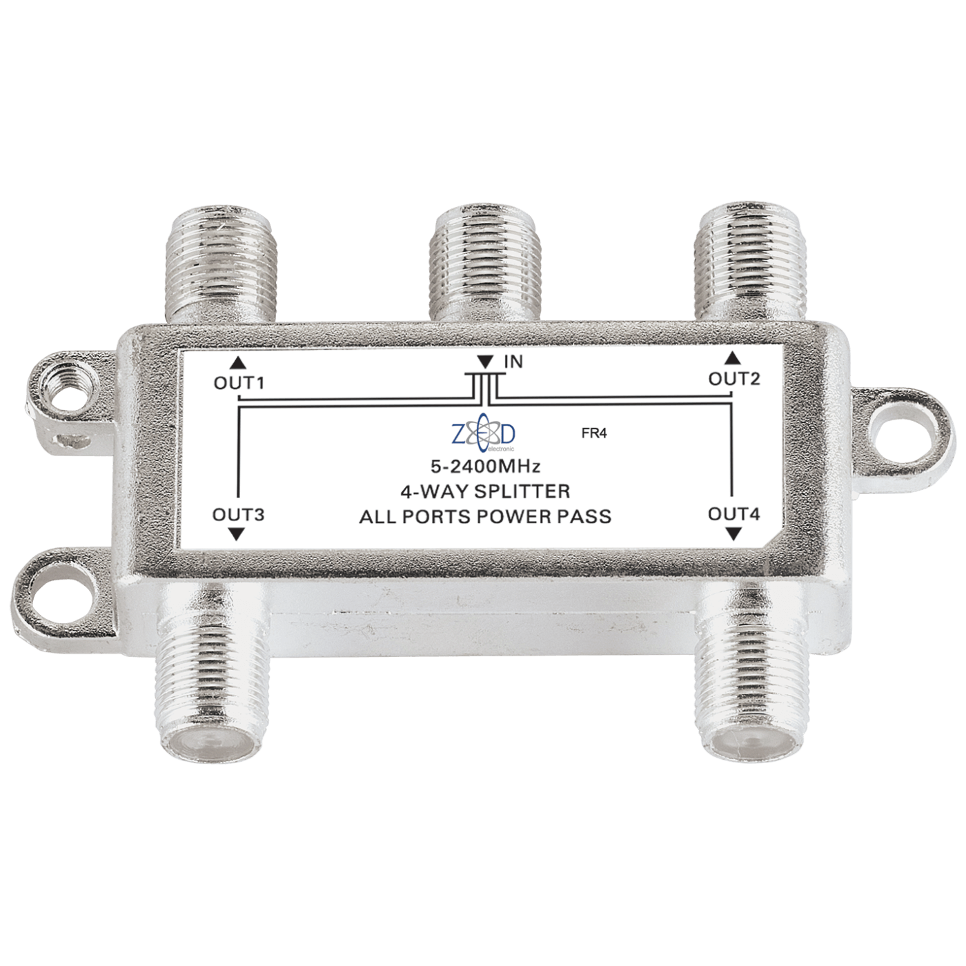 Antenski razdjelnik ZED ELECTRONIC FR4 (1 ulaz, 4 izlaza, 5-2400 MHz)-3