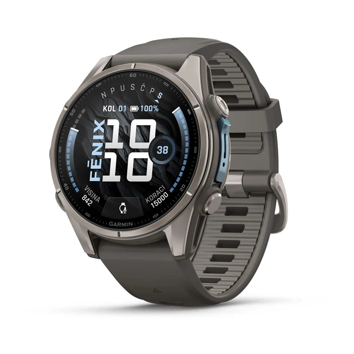 Pametni sat GARMIN fenix 9 43mm Titanium Pebble Gray (siva), 010-04761-11 Pametni sat GARMIN fenix 9 43mm Titanium Pebble Gray (siva), 010-04761-11