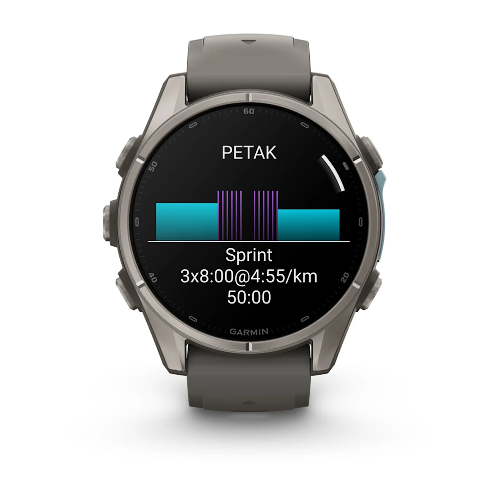 Pametni sat GARMIN fenix 9 43mm Titanium Pebble Gray (siva), 010-04761-11-10