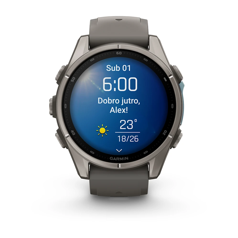 Pametni sat GARMIN fenix 9 43mm Titanium Pebble Gray (siva), 010-04761-11-11