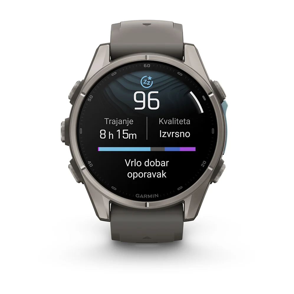 Pametni sat GARMIN fenix 9 43mm Titanium Pebble Gray (siva), 010-04761-11-12