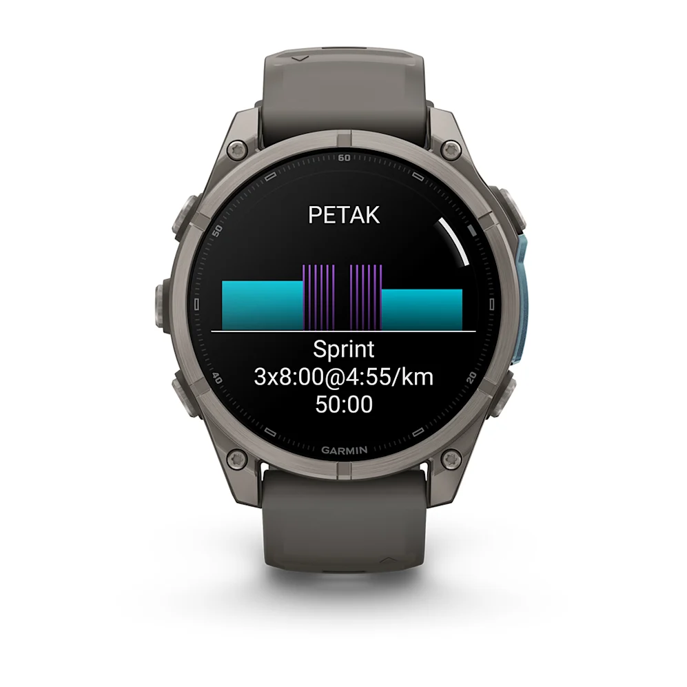 Pametni sat GARMIN fenix 9 47mm Titanium / Pebble Gray Silicone Band (siva), 010-04762-01-10