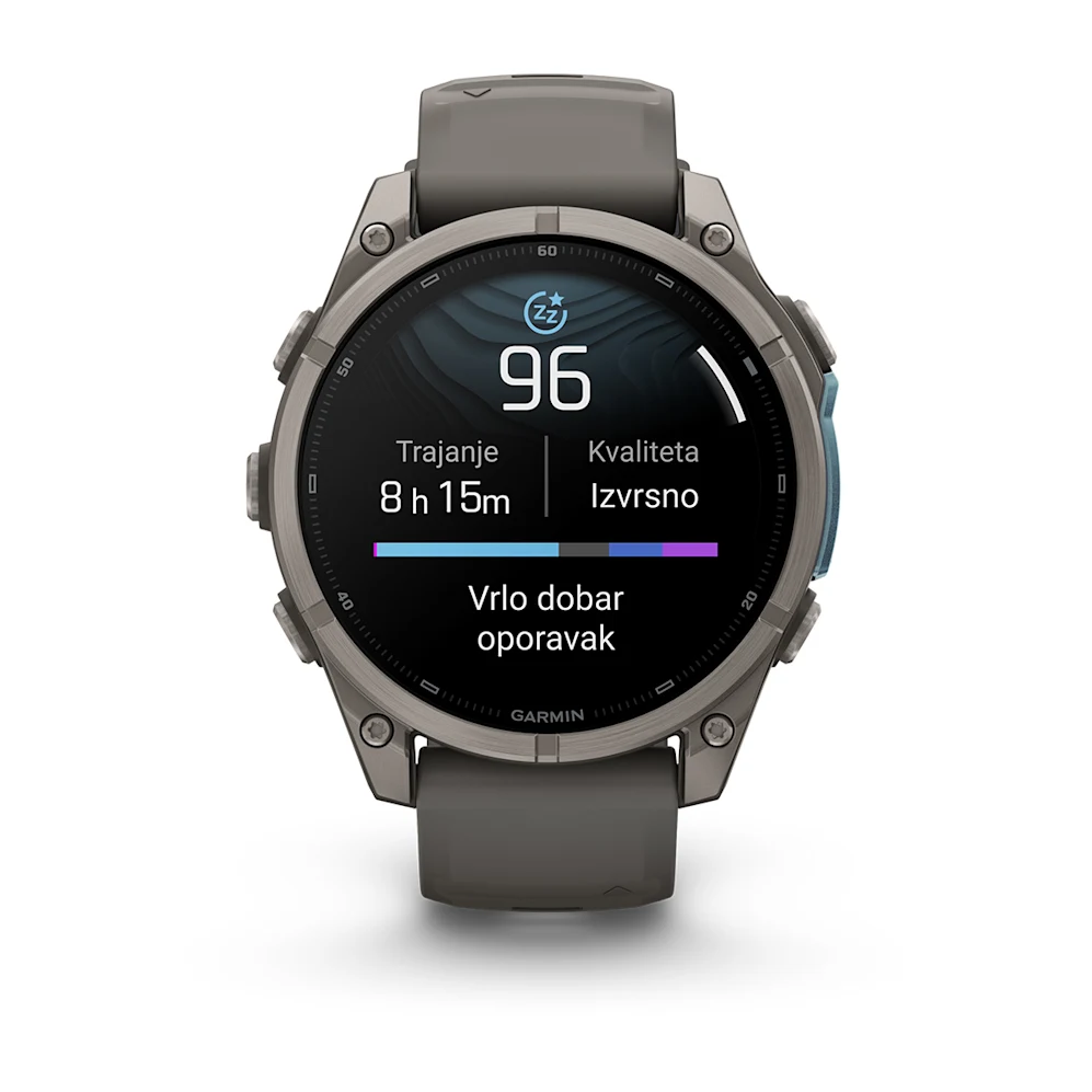 Pametni sat GARMIN fenix 9 47mm Titanium / Pebble Gray Silicone Band (siva), 010-04762-01-12