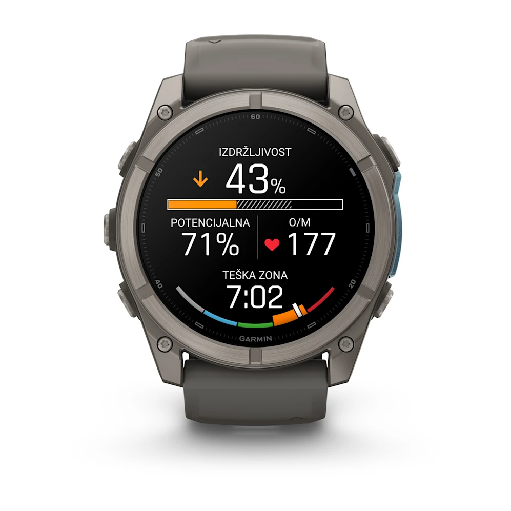 Pametni sat GARMIN fenix 9 51mm Titanium Pebble Gray (siva), 010-04763-01-9