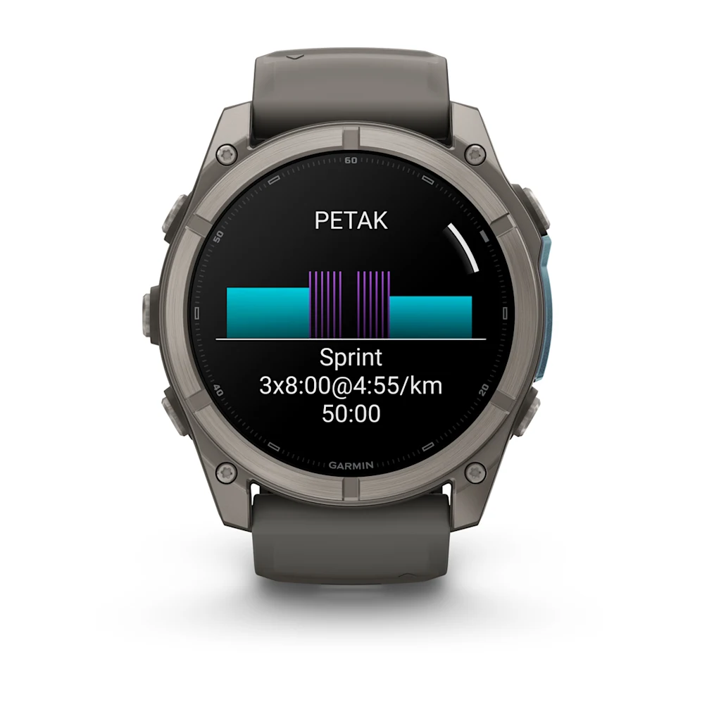 Pametni sat GARMIN fenix 9 51mm Titanium Pebble Gray (siva), 010-04763-01-10