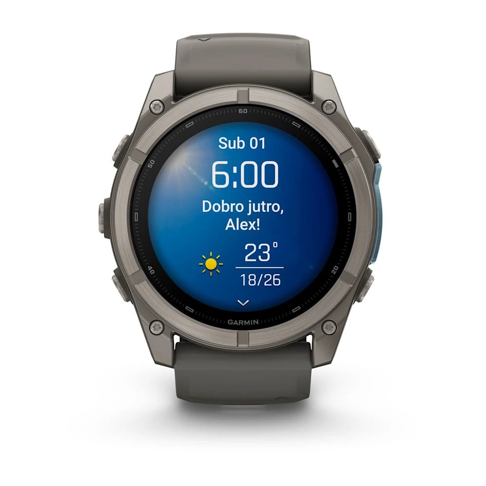 Pametni sat GARMIN fenix 9 51mm Titanium Pebble Gray (siva), 010-04763-01-11