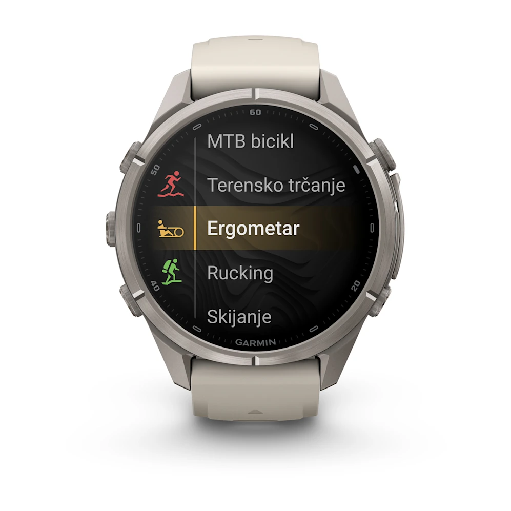 Pametni sat GARMIN fenix 9 Pro inReach 43mm Titanium Fog Gray/Dark Sandstone (siva), 010-04335-81-5