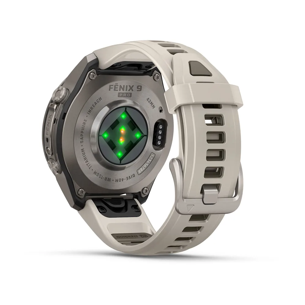 Pametni sat GARMIN fenix 9 Pro inReach 43mm Titanium Fog Gray/Dark Sandstone (siva), 010-04335-81-11
